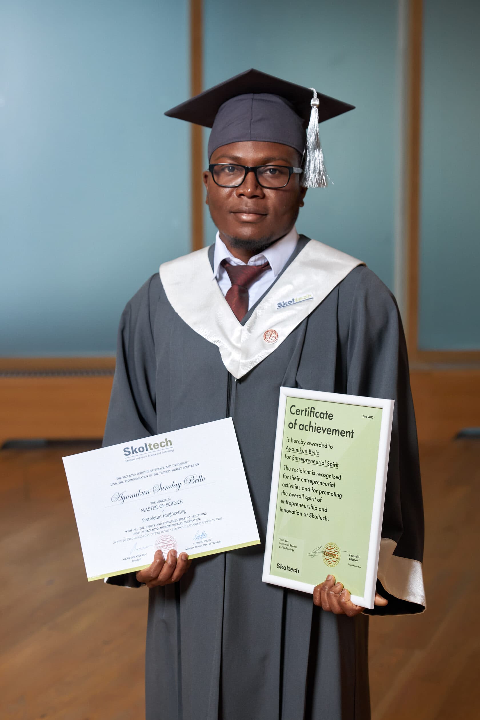 Ayomikun Bello at graduation